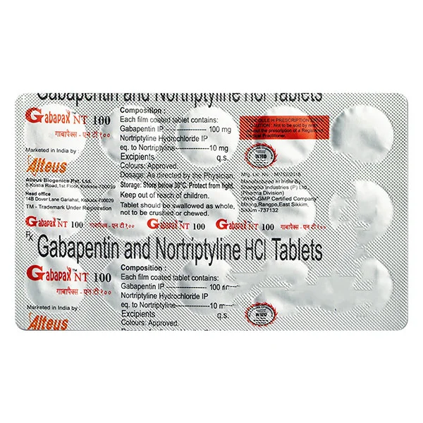 Gabapax NT 100 Tablet 15's, Pack of 15 TABLETS
