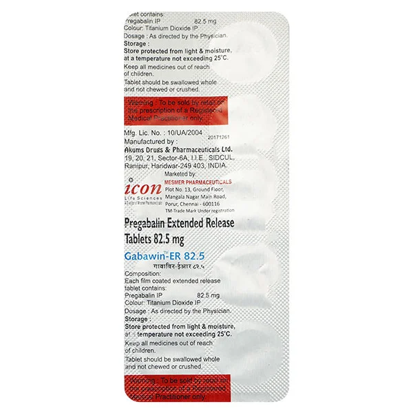 Gabawin-ER 82.5 Tablet 10's