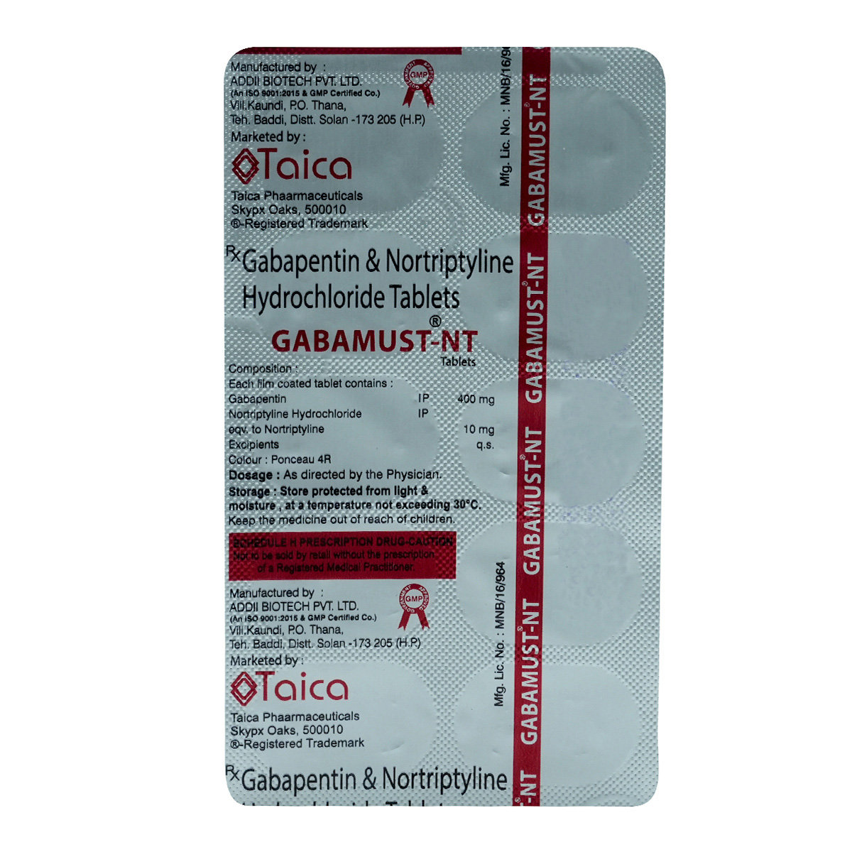 Gabamust-NT Tablet 10's, Pack of 10 TabletS Gabamust-NT Tablet 10's, Pack of 10 TabletS