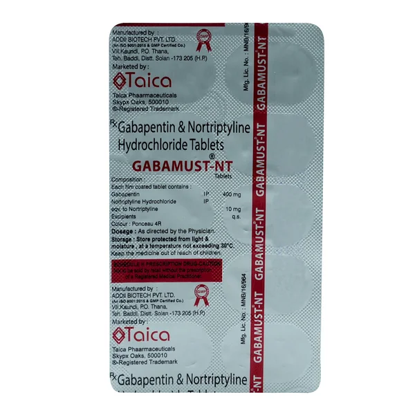 Gabamust-NT Tablet 10's, Pack of 10 TabletS