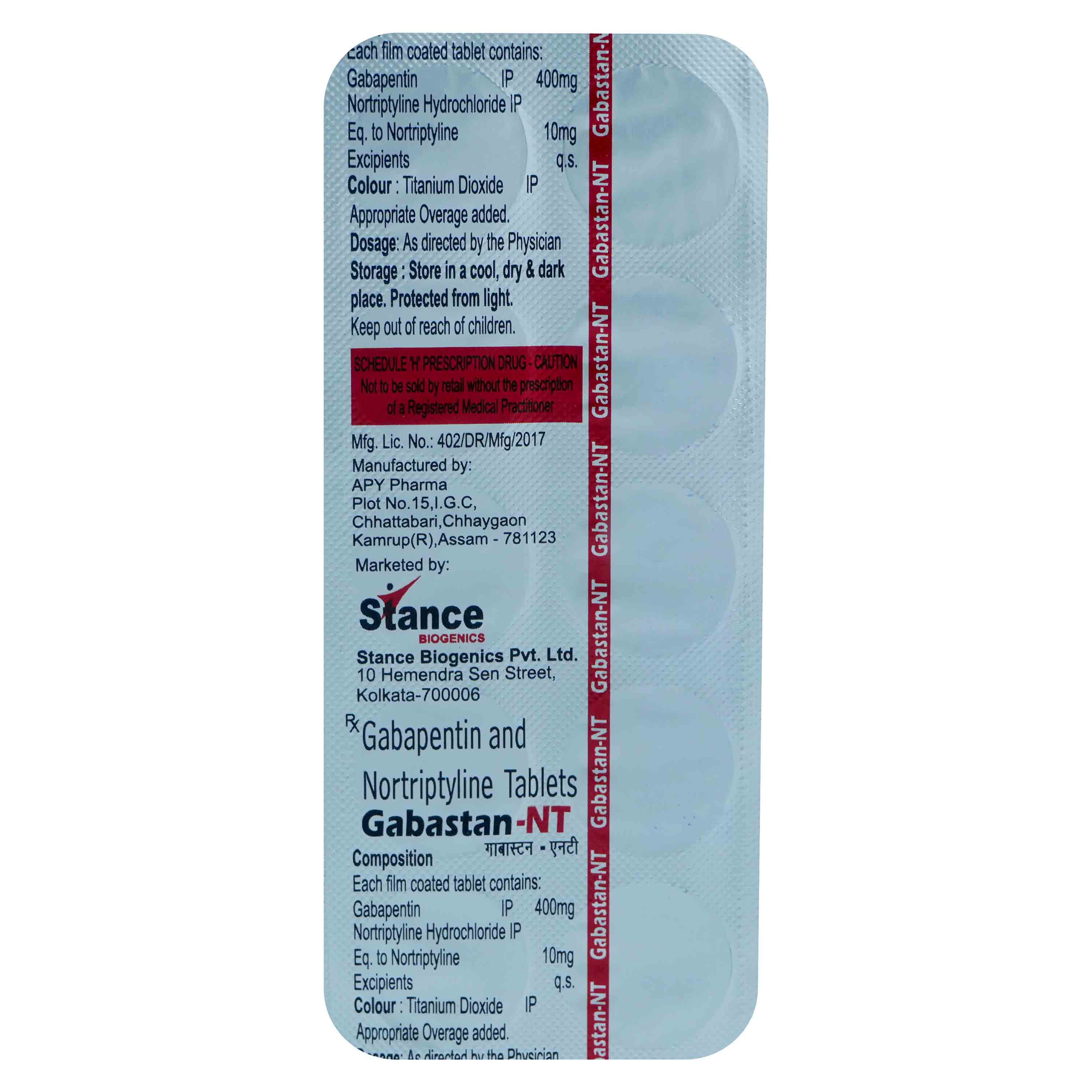 Gabastan-NT 400 Tablet 10's, Pack of 10 TabletS Gabastan-NT 400 Tablet 10's, Pack of 10 TabletS