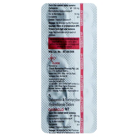 Gabaclo NT Tablet 10's