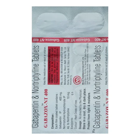 Gabazox-NT 400 Tablet 10's
