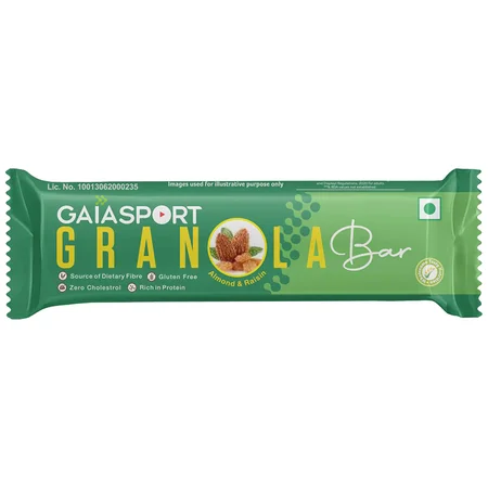 Gaiasport Almond & Raisin Granola Bar, 50 gm