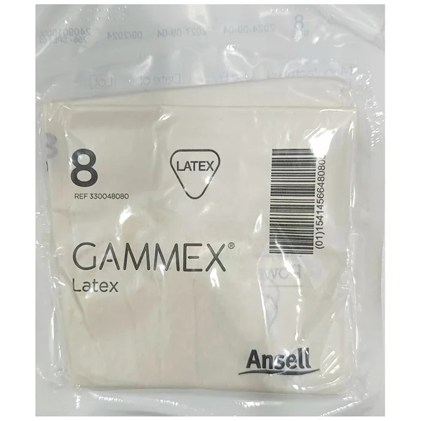 Ansell Gammex Latex P/F Surgical Gloves-8, 1 Count, Pack of 1