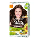 Garnier Color Naturals Creme Riche Shade 4 Brown Hair Color, 1 Kit, Pack of 1