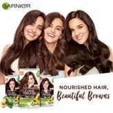 Garnier Color Naturals Crème Shade 3 Darkest Brown Hair Color, 1 Kit, Pack of 1