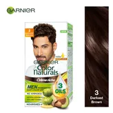 Garnier Color Naturals Men Shade 3 Hair Color, Darkest Brown, 1 Count (30ml + 30gm), Pack of 1