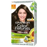 Garnier Color Naturals Shade 3 Hair Color, Darkest Brown, 1 Count, Pack of 1