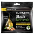 Garnier Black Naturals Shade 3 Hair Color, Brown Black, 1 Count (20ml + 20gm)