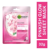 Garnier Skin Naturals, Sakura White, Face Serum Sheet Mask (Pink), 32g, Pack of 1