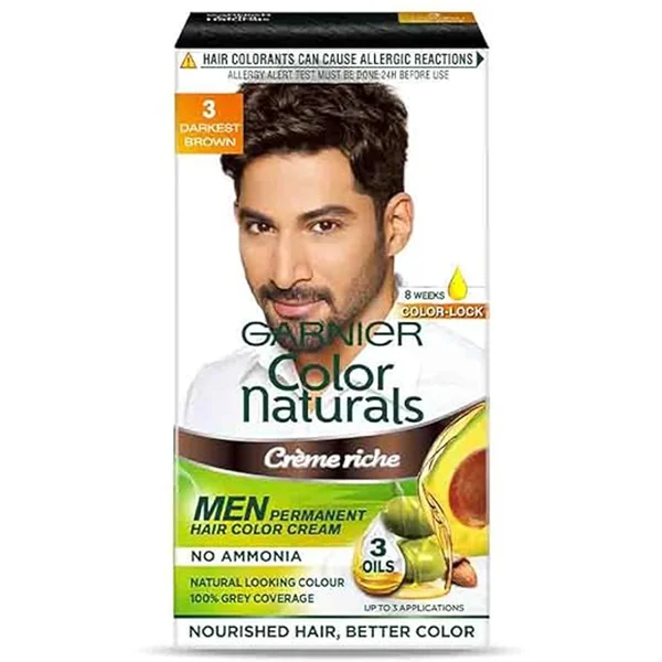 Garnier Color Naturals Men Darkest Brown No 3, 30 ml, Pack of 1