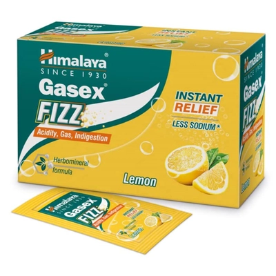 Himalaya Gasex Fizz Lemon Sachet 5 gm, Pack of 1