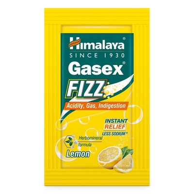 Himalaya Gasex Fizz Lemon Sachet 5 gm, Pack of 1