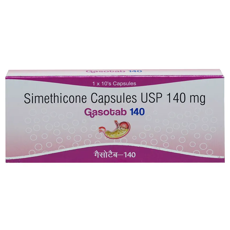 Buy Gasotab 140 Softgel Capsule 10's online | Uses, Side Effects, Price ...