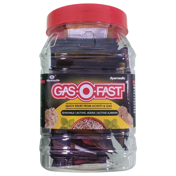 Gas-O-Fast Shikanji & Jeera & Ajwain Sachet, 300 gm (5 gmx60)