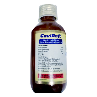 Gaviraft Oral Suspension 100 ml, Pack of 1 ORAL SUSPENSION