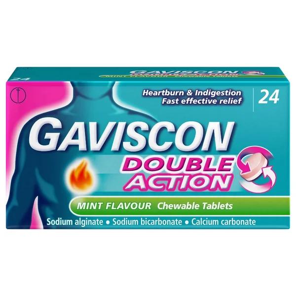 Gaviscon Double Action Mint Flavour, 24 Tablets