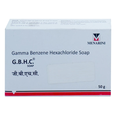 G.B.H.C Soap 50 gm | Gamma Benzene Hexachloride | For Scabies &amp; Pediculosis, Pack of 1