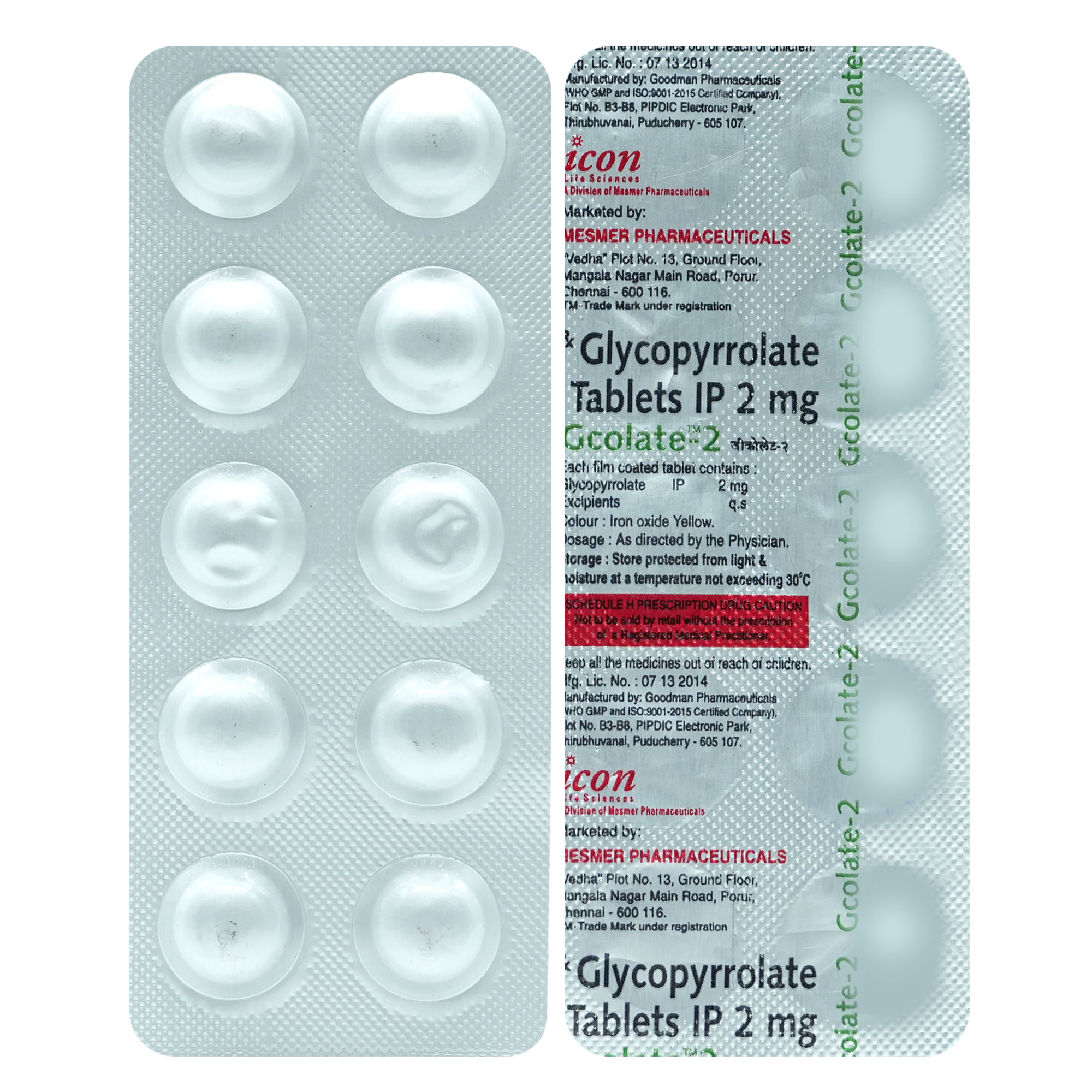 Buy Gcolate 2 Tablet 10's Online