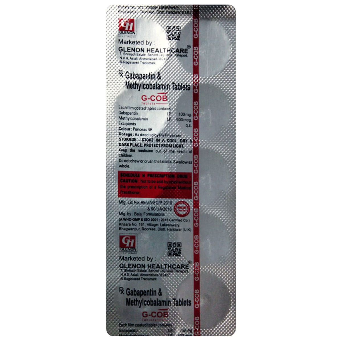 G-Cob Tablet 10's, Pack of 10 TabletS G-Cob Tablet 10's, Pack of 10 TabletS