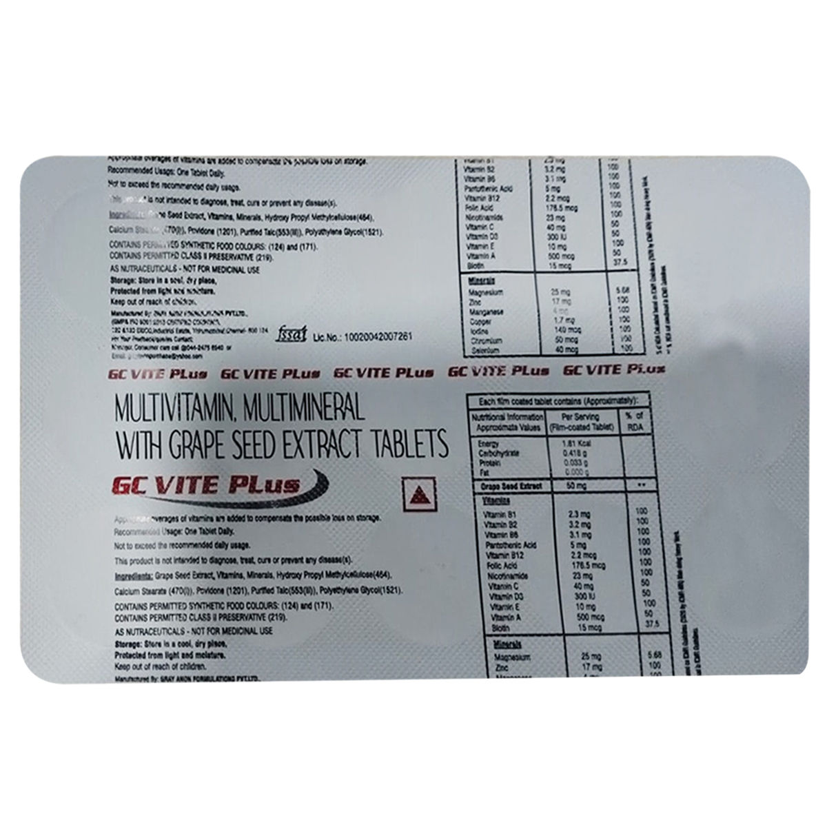 Buy GC Vite Plus Tablet 15's | 19 Minutes Delivery | Apollo Pharmacy