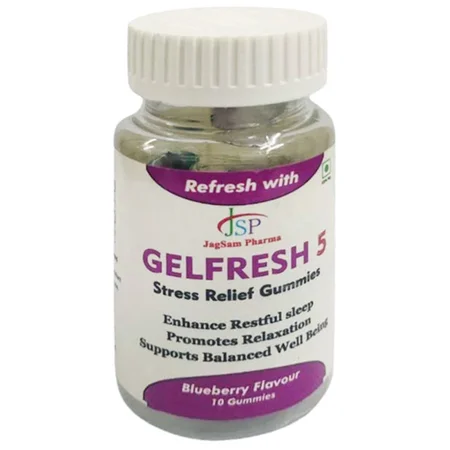 Gelfresh 5 Blueberry Flavour Stress Relief Gummies 10's
