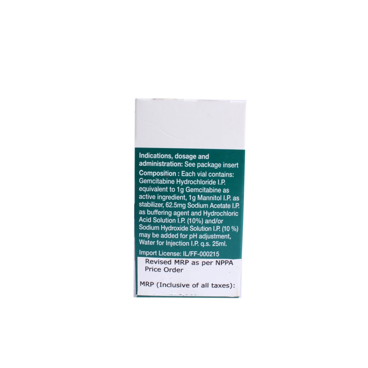 Gemcite 1gm Injection, Pack of 1 Injection Gemcite 1gm Injection, Pack of 1 Injection