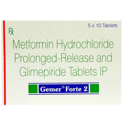 Gemer Forte 2 Tablet 10's, Pack of 10 TABLETS