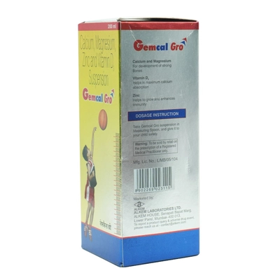 Gemcal Gro Suspension 200 ml, Pack of 1 Suspension