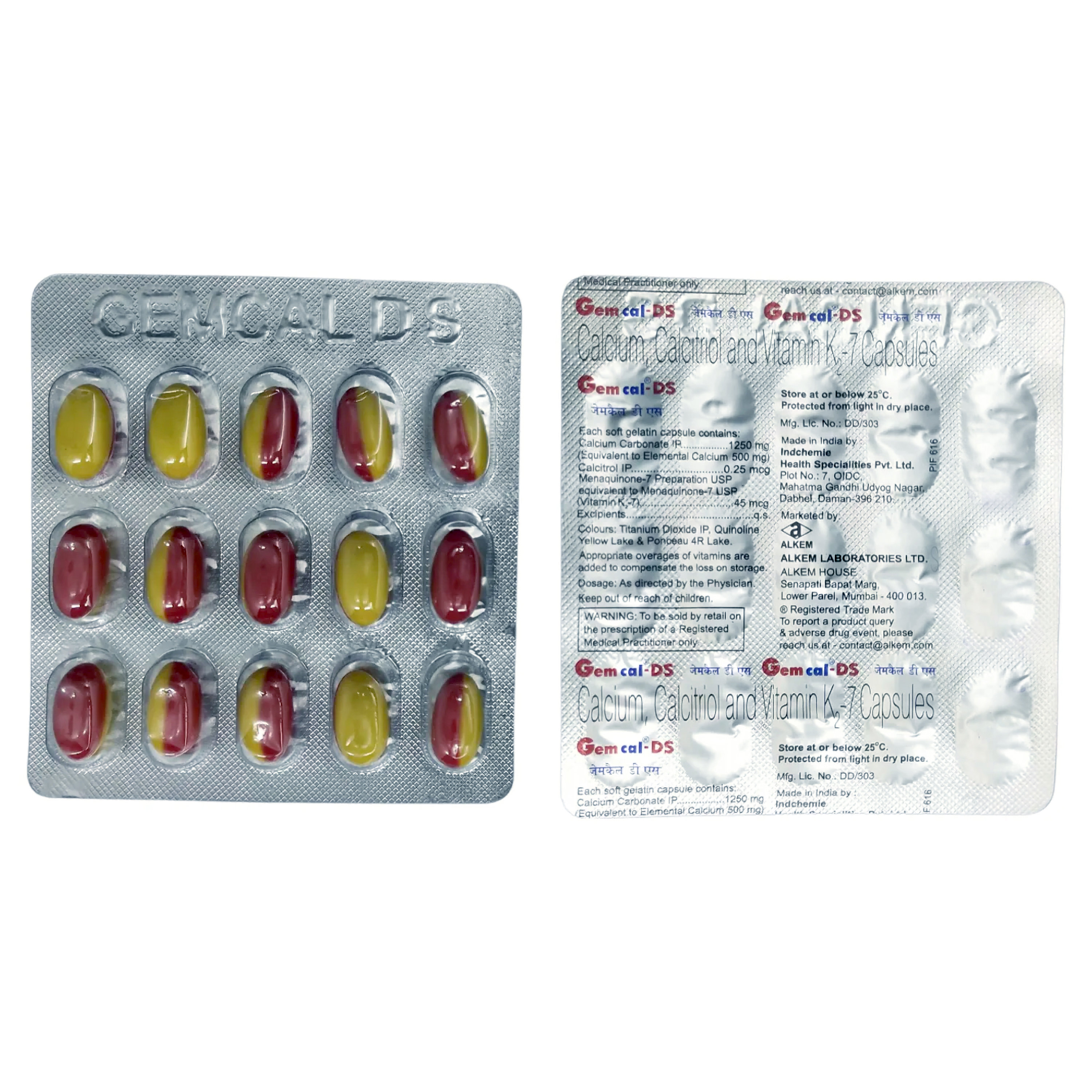 Gemcal DS Capsule 15's, Pack of 15 CAPSULES Gemcal DS Capsule 15's, Pack of 15 CAPSULES