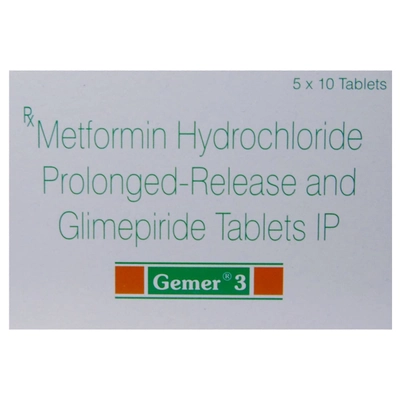 Gemer 3 Tablet 10's, Pack of 10 TabletS