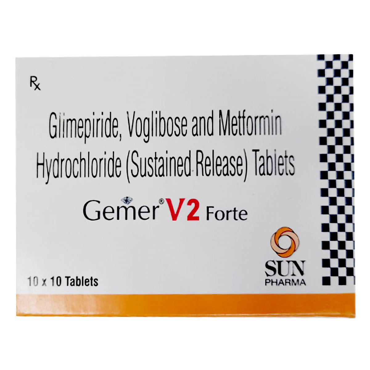 Gemer V2 Forte Tablet 10's, Pack of 10 TABLETS Gemer V2 Forte Tablet 10's, Pack of 10 TABLETS