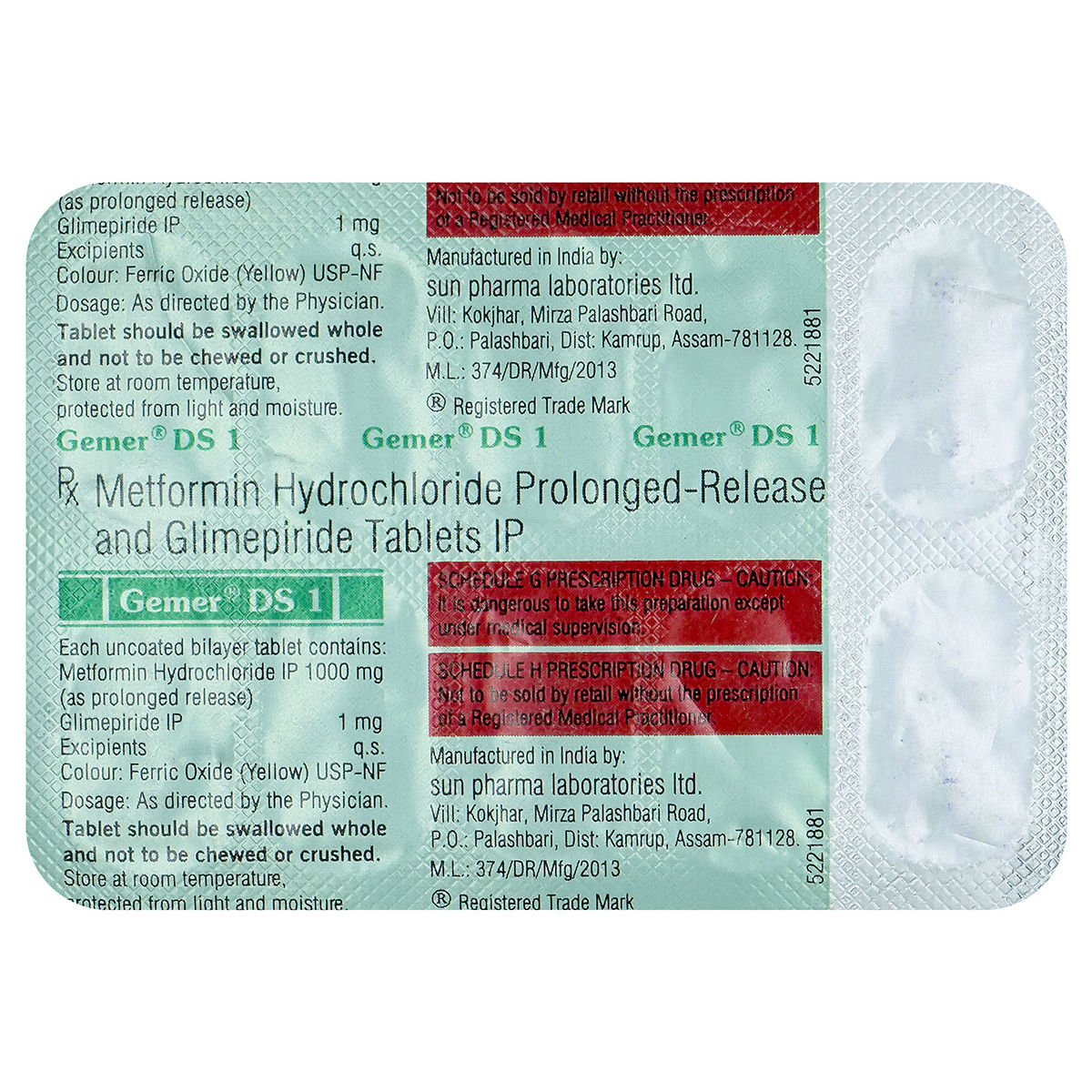 Gemer DS 1 Tablet | Uses, Side Effects, Price | Apollo Pharmacy