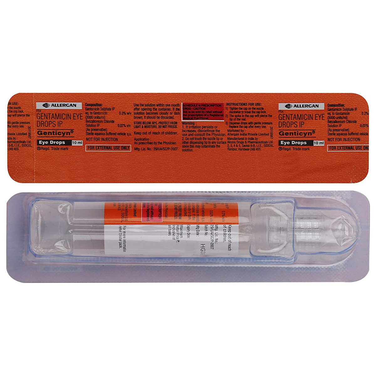 Genticyn Eye/Ear Drops 10 ml, Pack of 1 Eye/Ear Drops Genticyn Eye/Ear Drops 10 ml, Pack of 1 Eye/Ear Drops