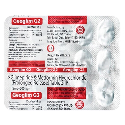 Geoglim G2 Tablet 15's, Pack of 15 TABLETS