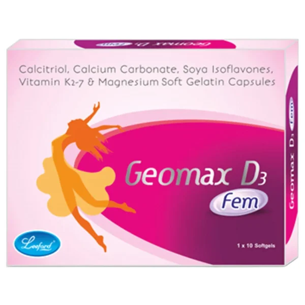 Geomax D3 Fem, 10 Capsules, Pack of 10