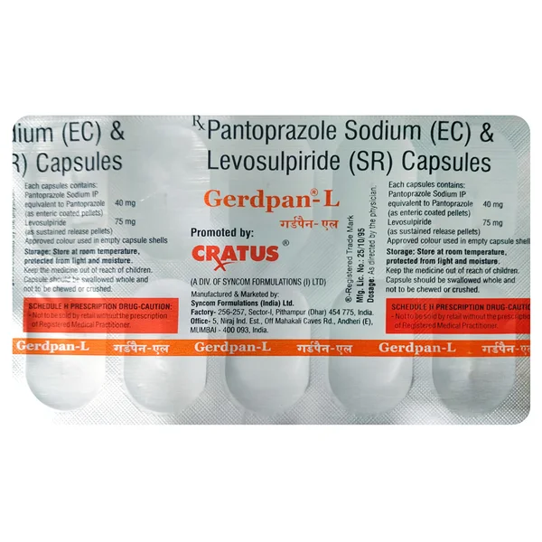 Gerdpan-L Capsule 10's, Pack of 10