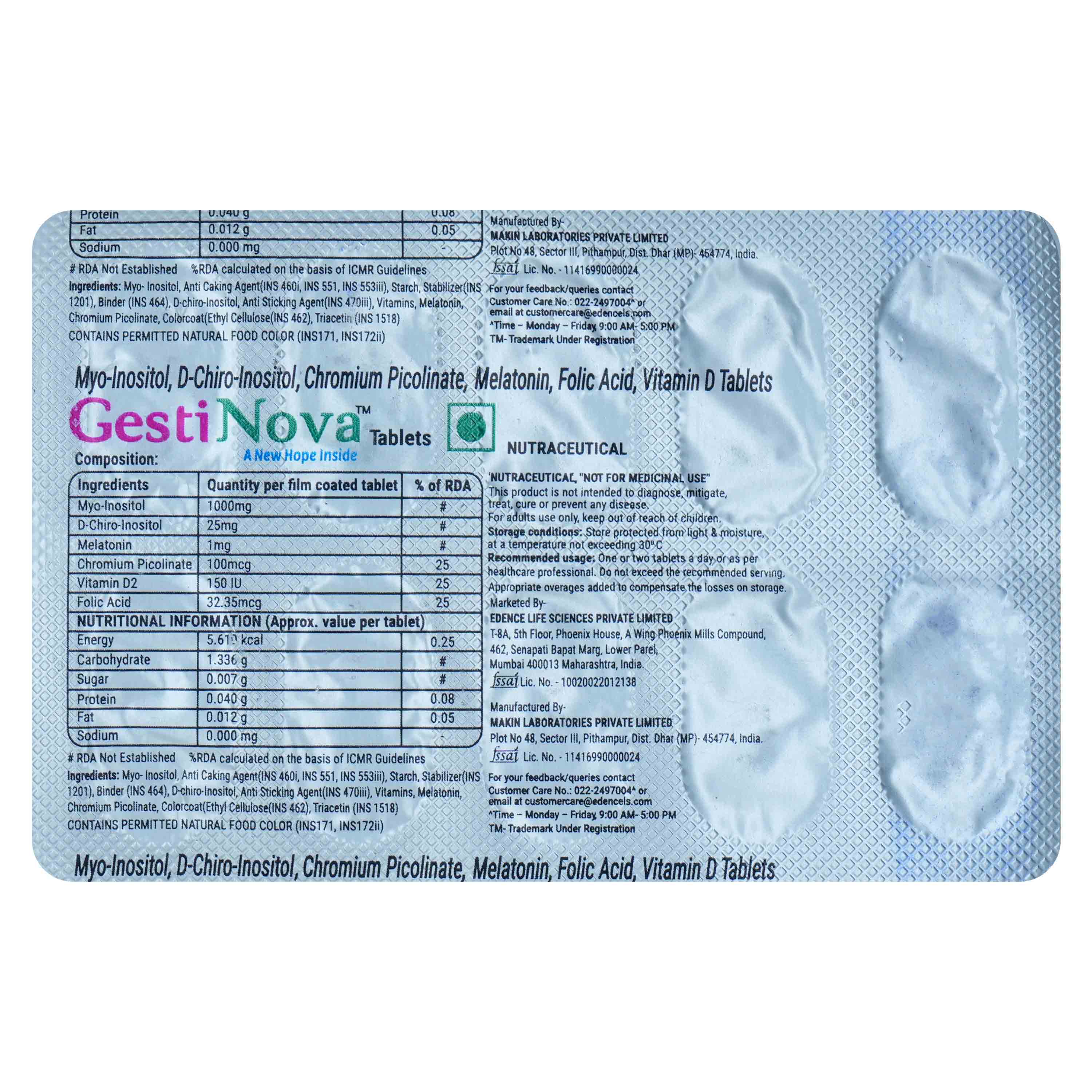 Buy Gestinova Tablet 10's Online