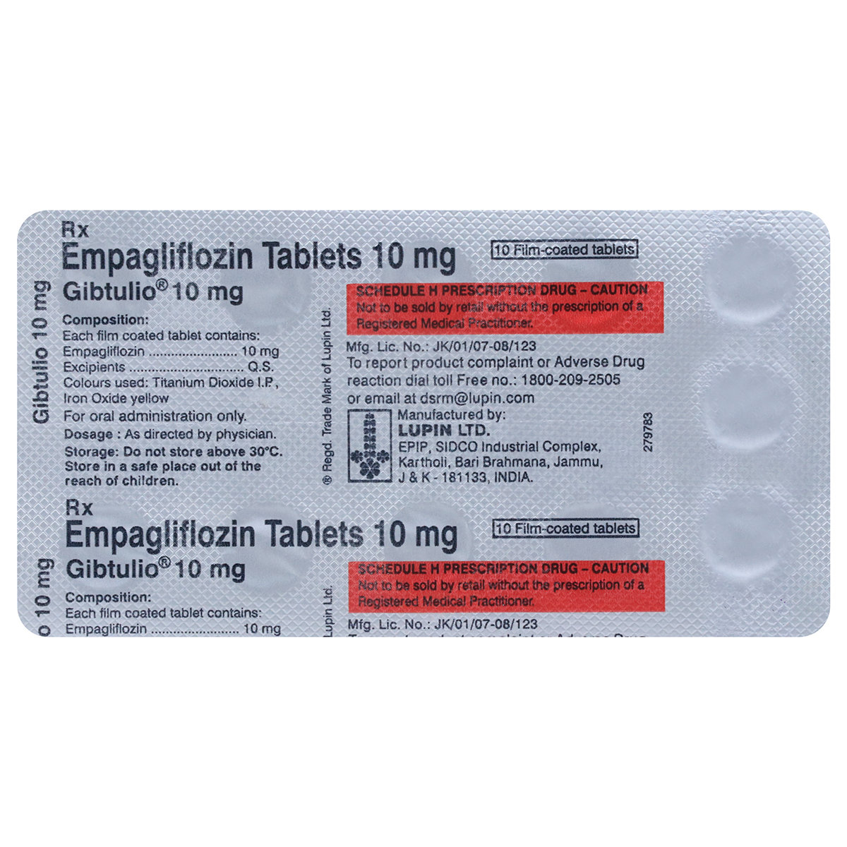 Gibtulio 10 mg Tablet 10's, Pack of 10 TABLETS Gibtulio 10 mg Tablet 10's, Pack of 10 TABLETS