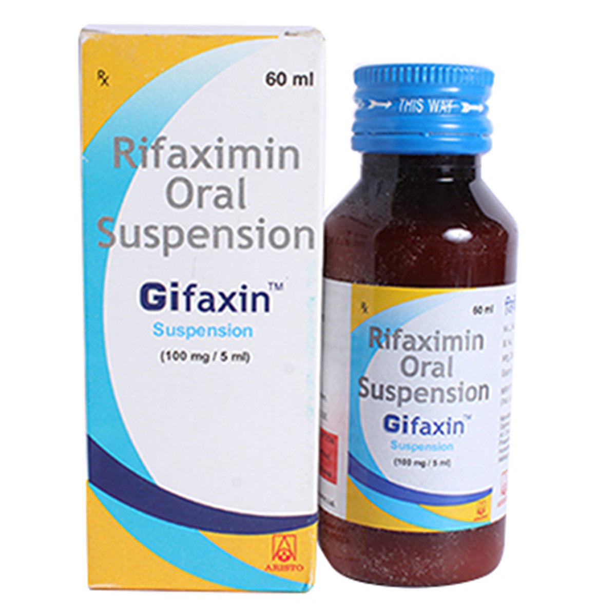 Gifaxin 100 mg Suspension 60 ml, Pack of 1 Suspension Gifaxin 100 mg Suspension 60 ml, Pack of 1 Suspension