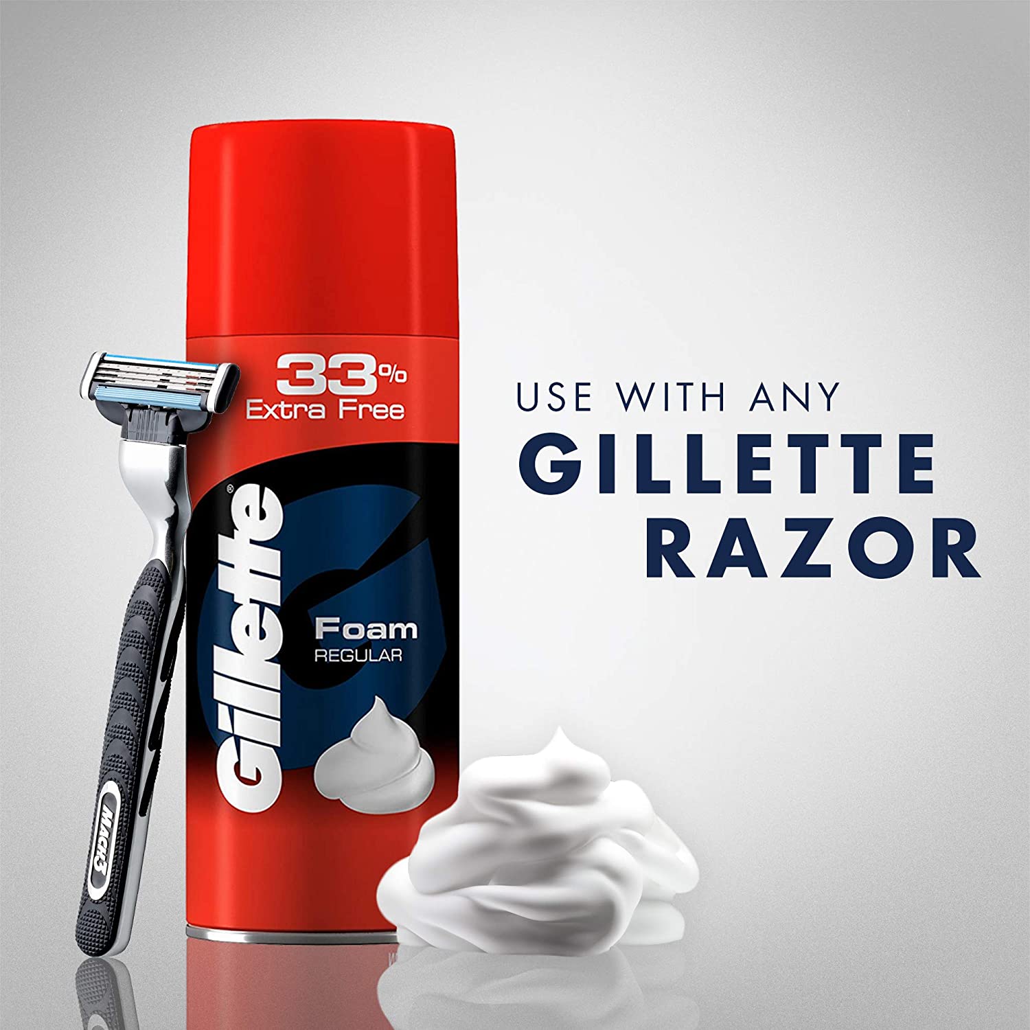 Gillette Shaving Foam Regular, 418 gm, Pack of 1 Gillette Shaving Foam Regular, 418 gm, Pack of 1