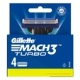 Gillette Mach 3 Turbo Cartridge, 4 Count