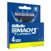 Gillette Mach 3 Turbo Cartridge, 4 Count, Pack of 1