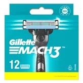 Gillette Mach 3 Cartridge, 12 Count, Pack of 1