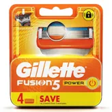 Gillette Fusion 5 Power Cartridge, 4 Count, Pack of 1