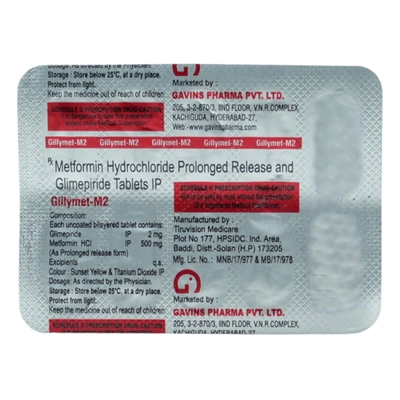 Gillymet-M2 Tablet 10's, Pack of 10 TABLETS