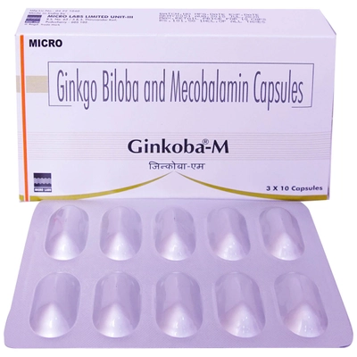 Ginkoba M Capsule 10's, Pack of 10 CAPSULES