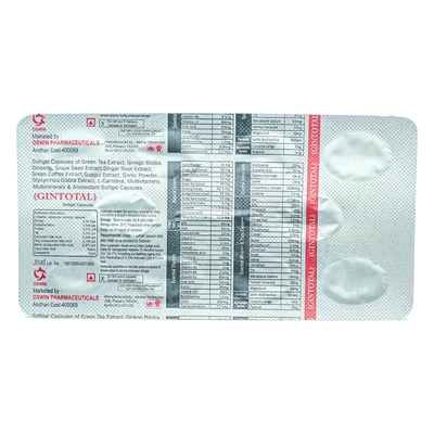 Gintotal Softgel Capsule 10's, Pack of 10