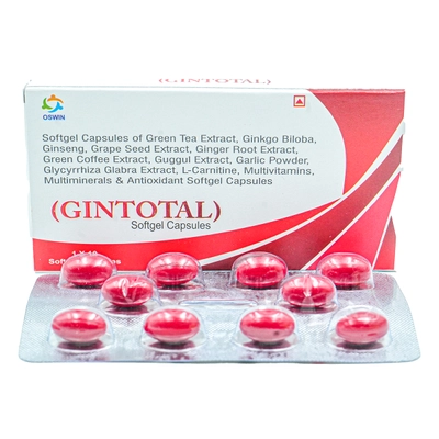 Gintotal Softgel Capsule 10's, Pack of 10